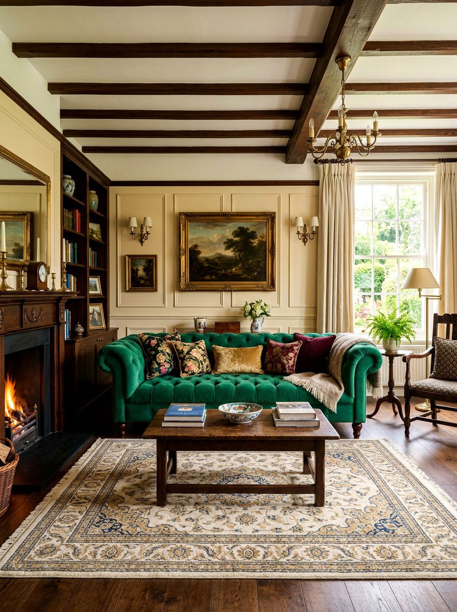 Traditional Living Room Velvet Sofa - 30 collected traditional living room ideas
