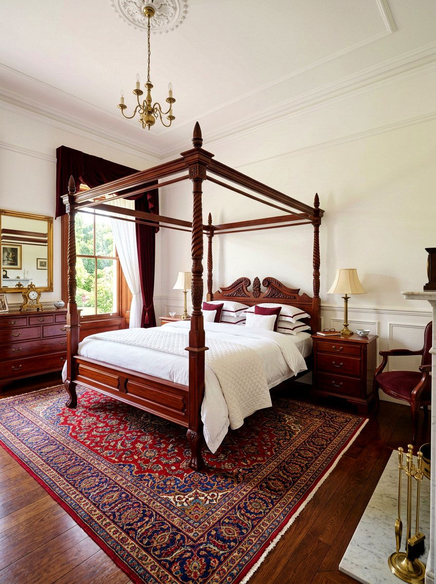 Traditional Mahogany Bedroom - 30 old money bedroom ideas