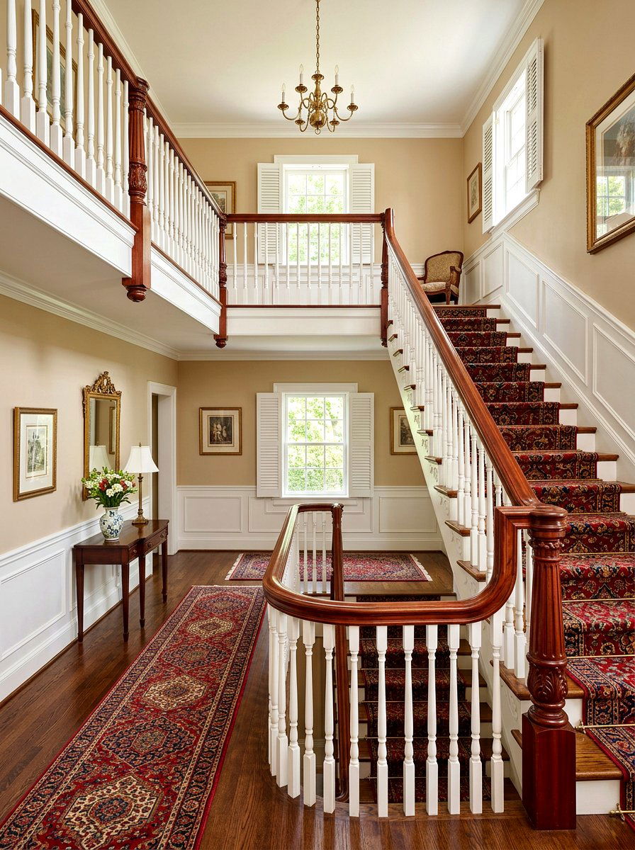 Traditional Mahogany Finish - 30 banister makeover ideas