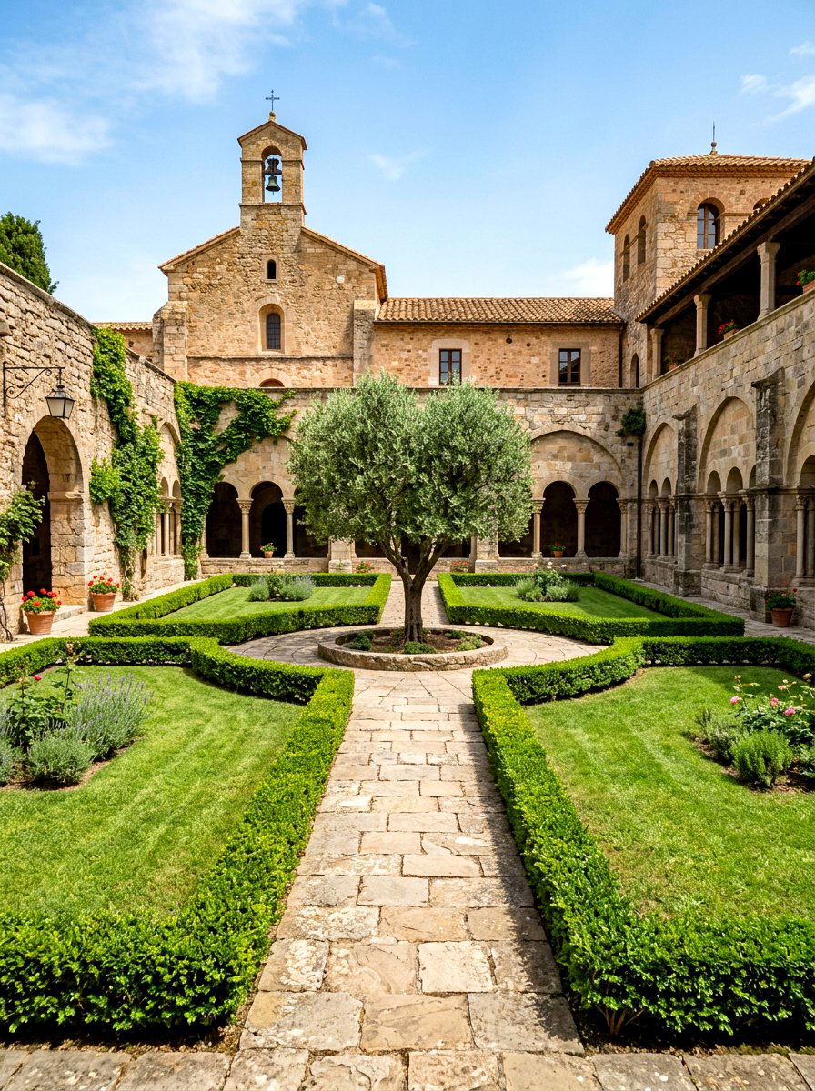 Traditional Monastery Courtyard - 30 cloister garden ideas