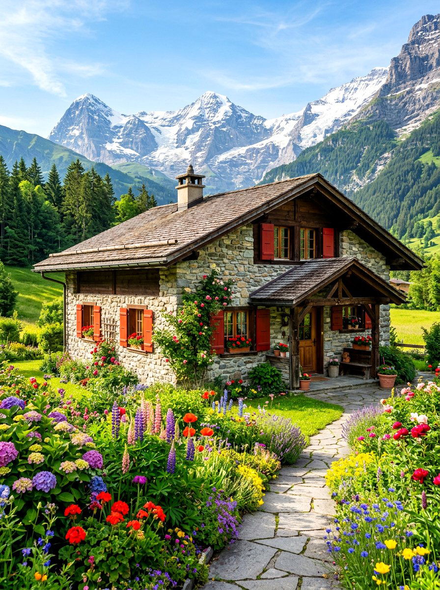 Traditional Mountain Cottage - 30 mountain house exterior ideas