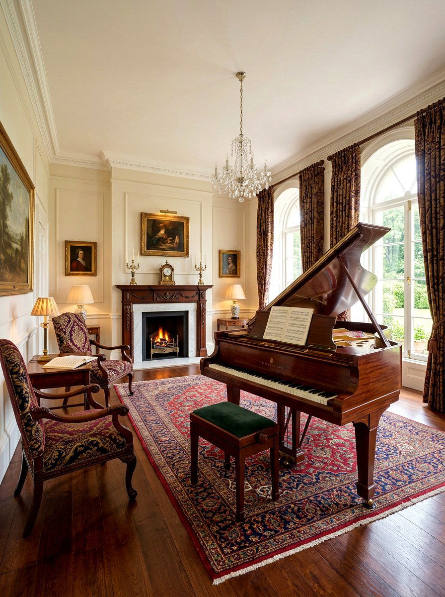 Traditional Music Parlor - 30 piano room ideas