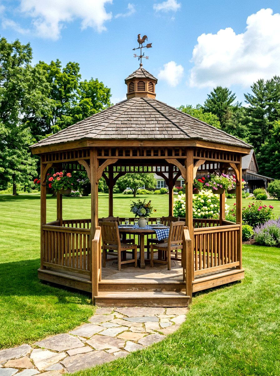 Traditional Octagon Gazebo - 30 cozy gazebo ideas