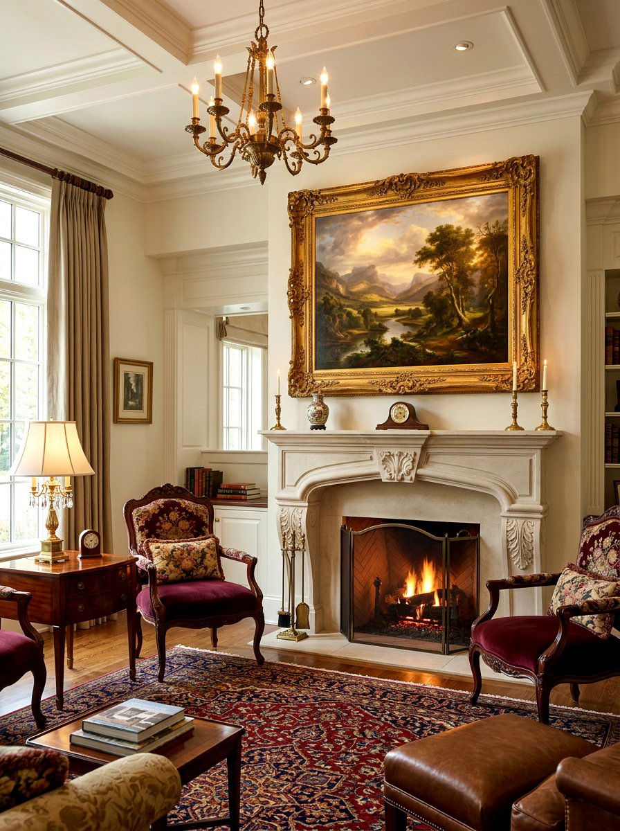 Traditional Oil Painting - 30 old money living room ideas