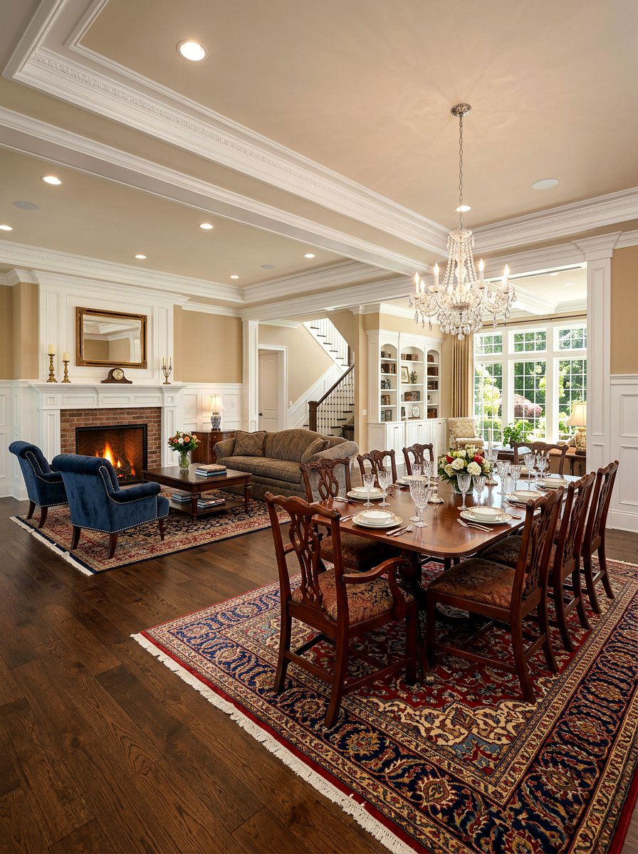 Traditional Open Floor Plan - 30 open concept living room ideas