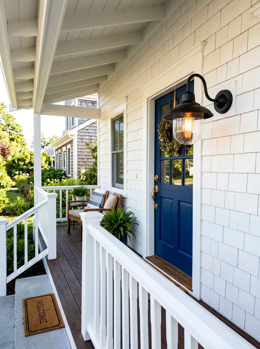 Traditional Outdoor Sconce - 30 coastal prep porch ideas