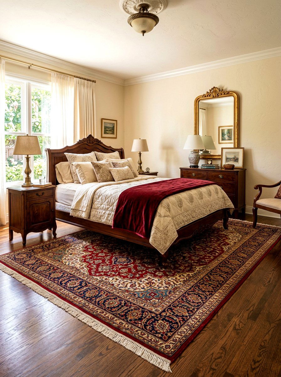 Traditional Persian Rug - 30 grandmother bedroom ideas
