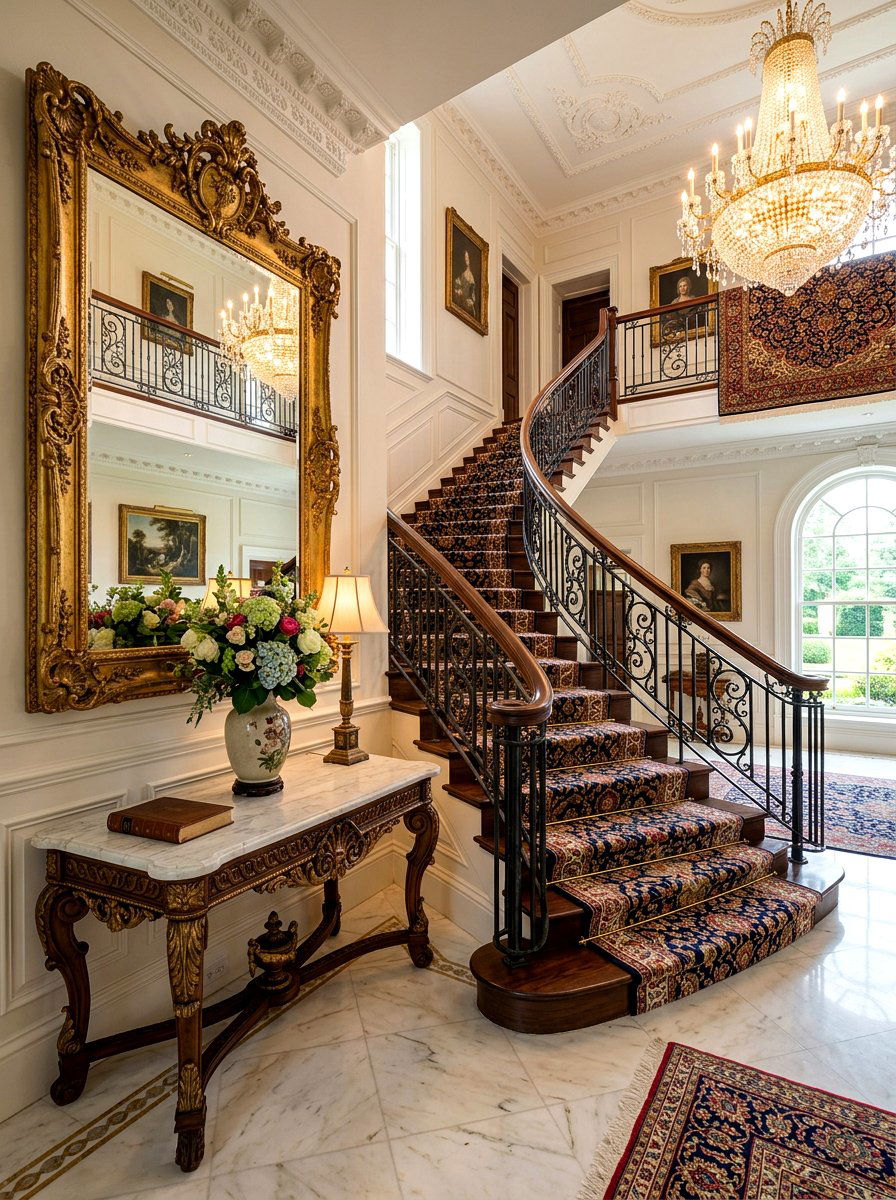 Traditional Persian Stair Runner - 30 dramatic stair runner ideas