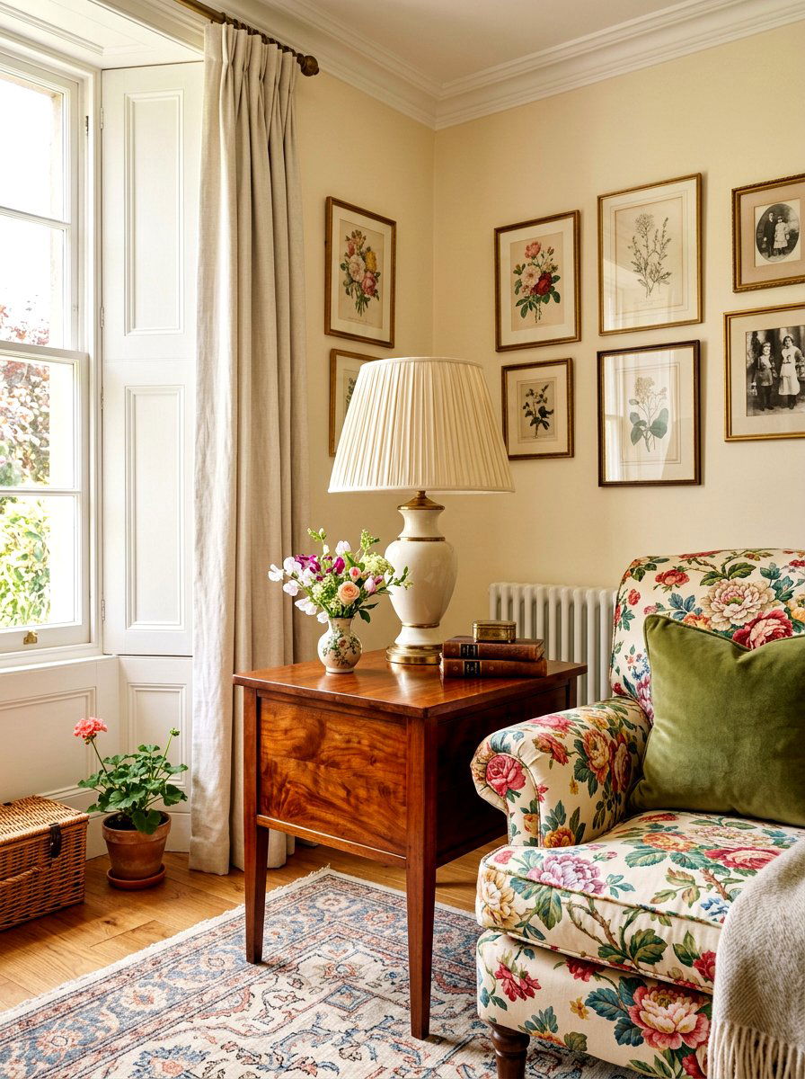 Traditional Pleated Shade Lamp - 30 reading lamp corner ideas