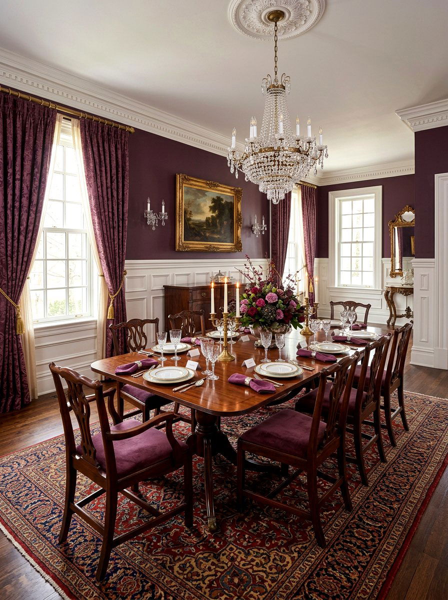 Traditional Plum Dining Room - 30 plum dining room ideas