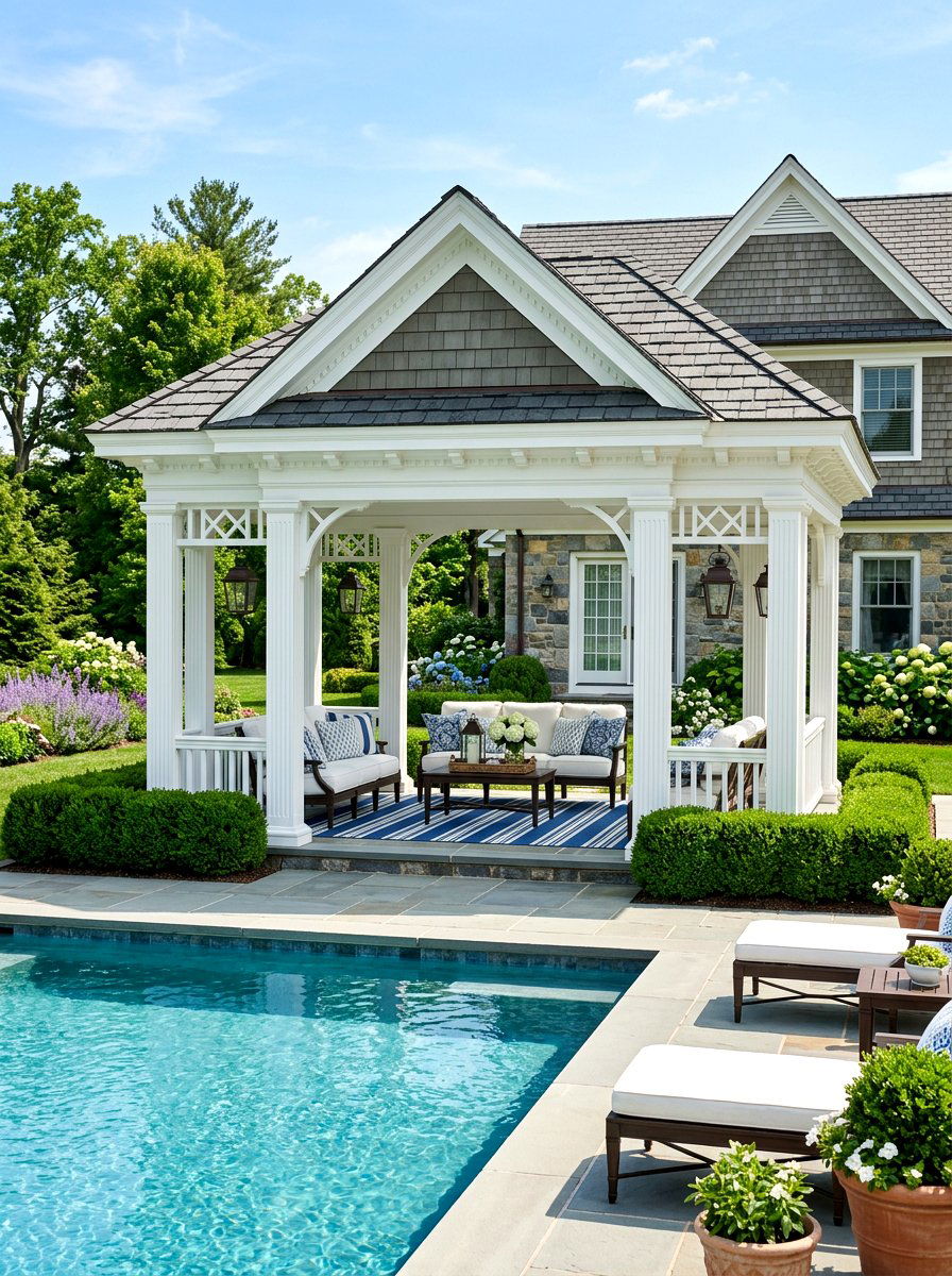 Traditional Pool Cabana - 30 pool pavilion ideas