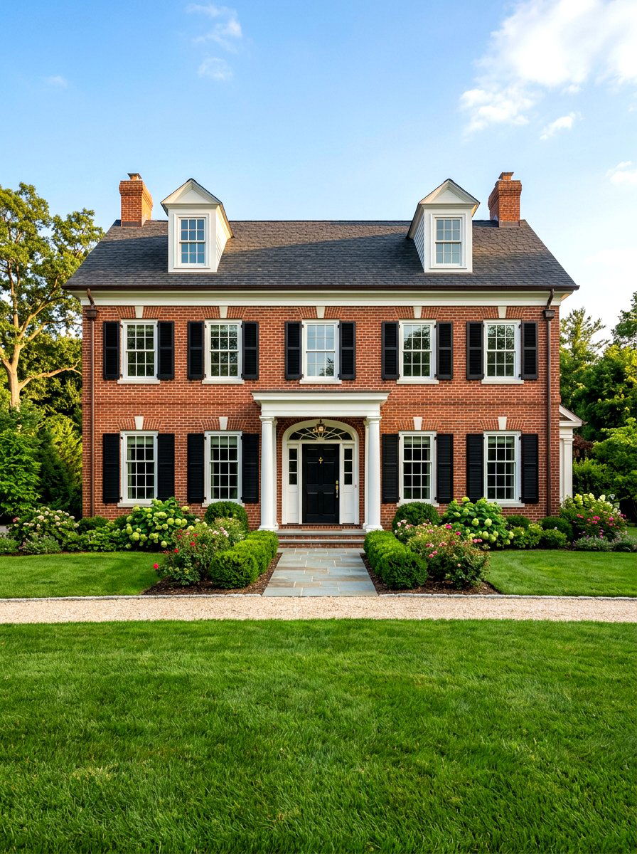 Traditional Red Brick Colonial - 30 brick house exterior ideas