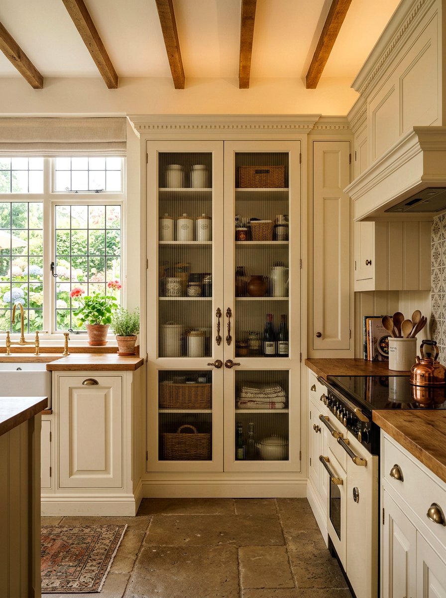 Traditional Reeded Glass Pantry - 30 reeded glass pantry ideas