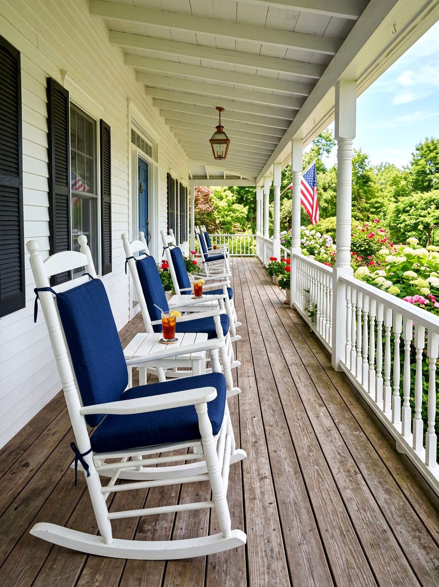 Traditional Rocking Chair Porch - 30 porch lounge ideas