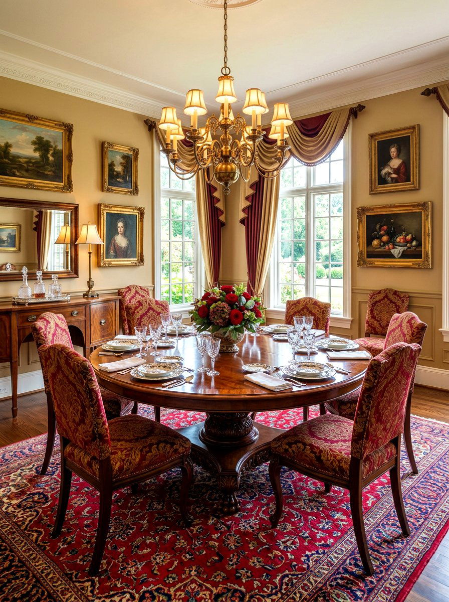 Traditional Round Dining Room - 30 round dining room ideas
