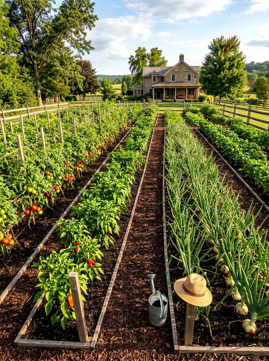 Traditional Row Garden - 30 salsa garden ideas