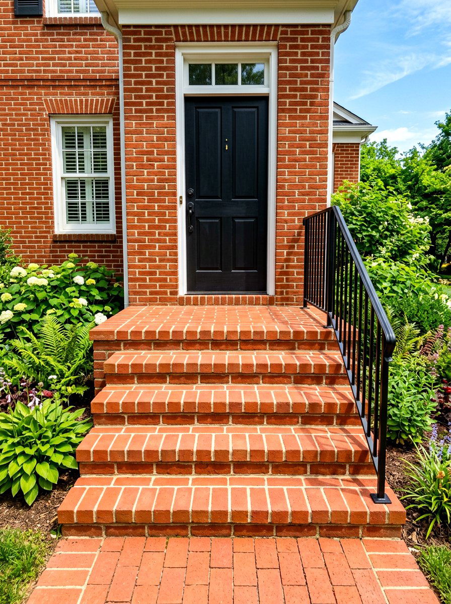 Traditional Running Bond Stoop - 30 brick stoop ideas