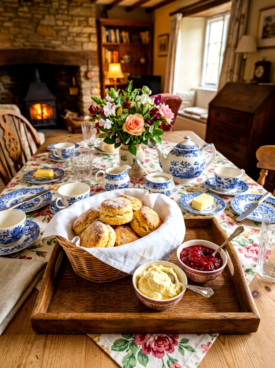 Traditional Scone Serving Tray - 30 English tea tablescape ideas