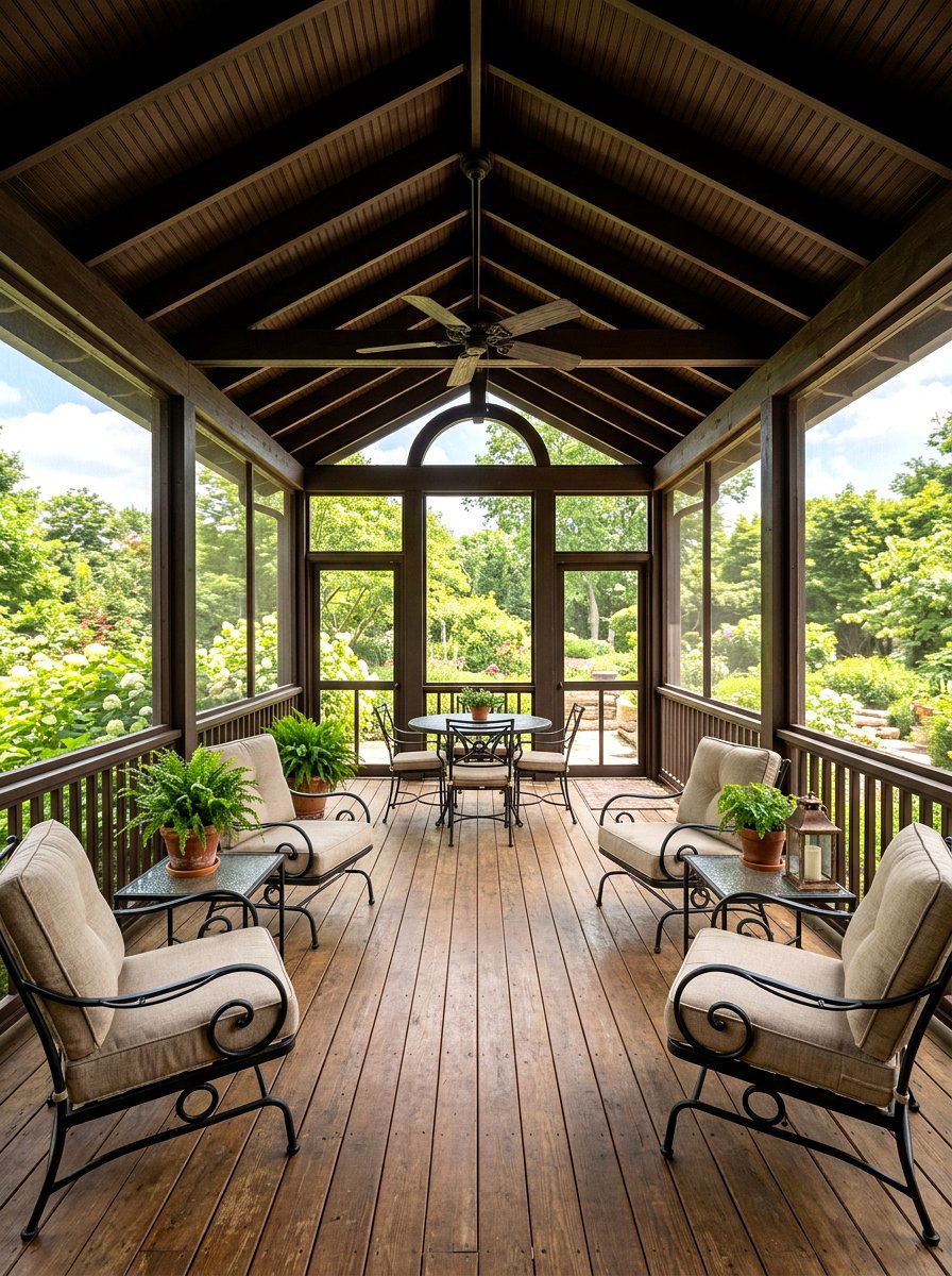 Traditional Screened Porch - 30 screened porch ideas