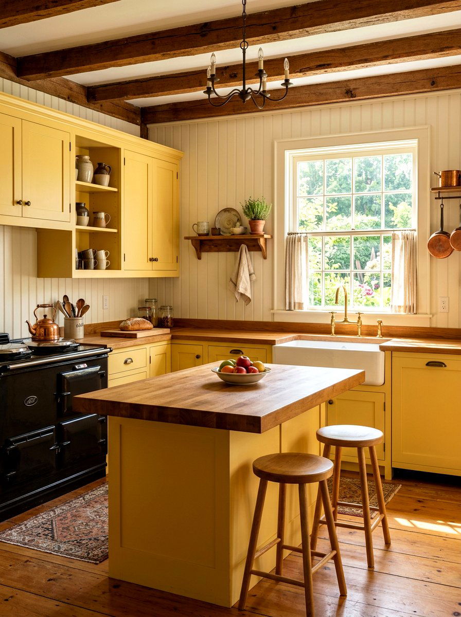 Traditional Shaker Kitchen - 30 butter yellow kitchen ideas