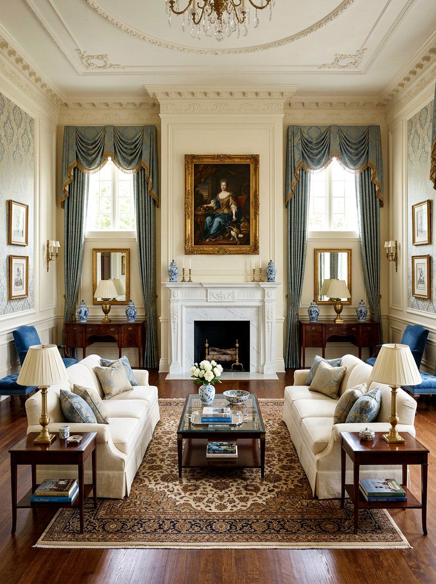 Traditional Symmetrical Formal Living Room - 30 formal living room ideas