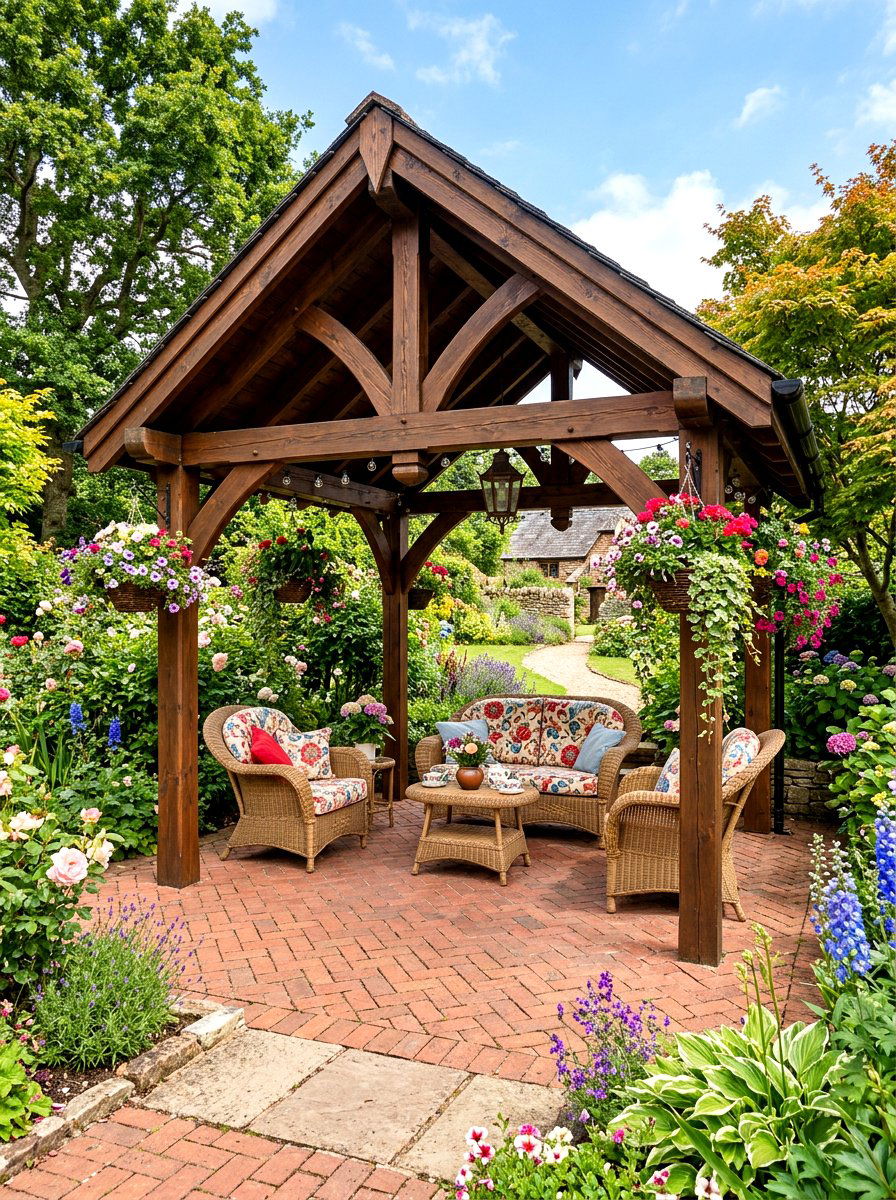Traditional Timber Pavilion - 30 outdoor retreat pavilion ideas