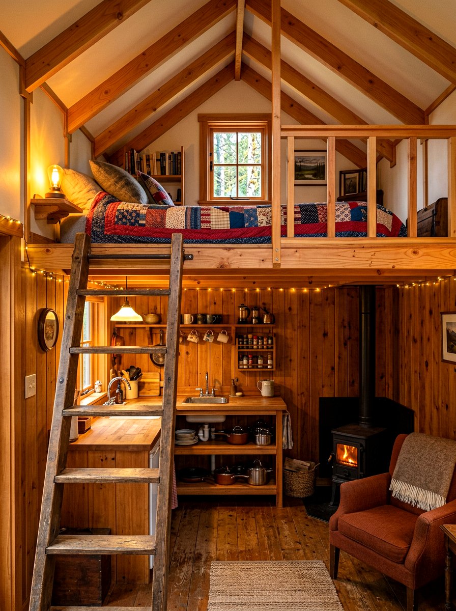 Traditional Tiny House Loft - 30 tiny house loft bed ideas