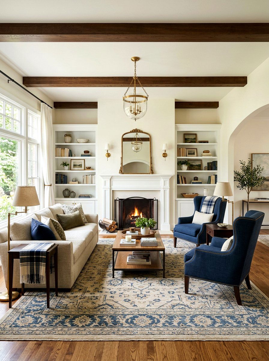 Traditional Transitional Living Room - 30 transitional living room ideas