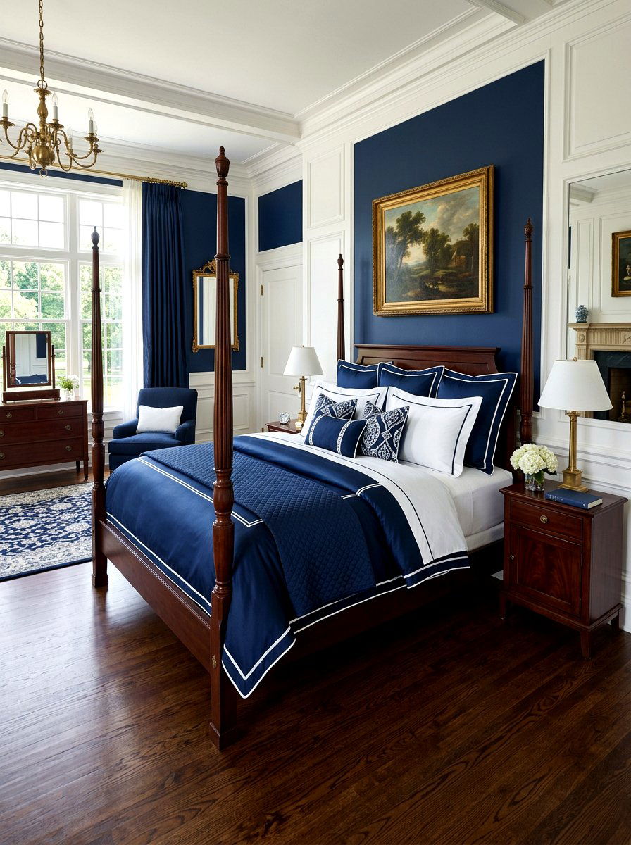Traditional White Piped Bedding - 30 piped bedding ideas