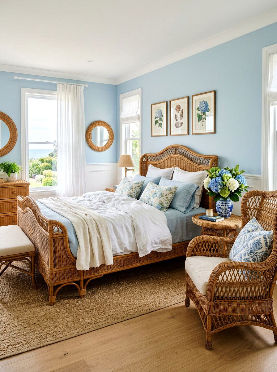 Traditional Wicker Bedroom Furniture - 30 grandmillennial bedroom ideas