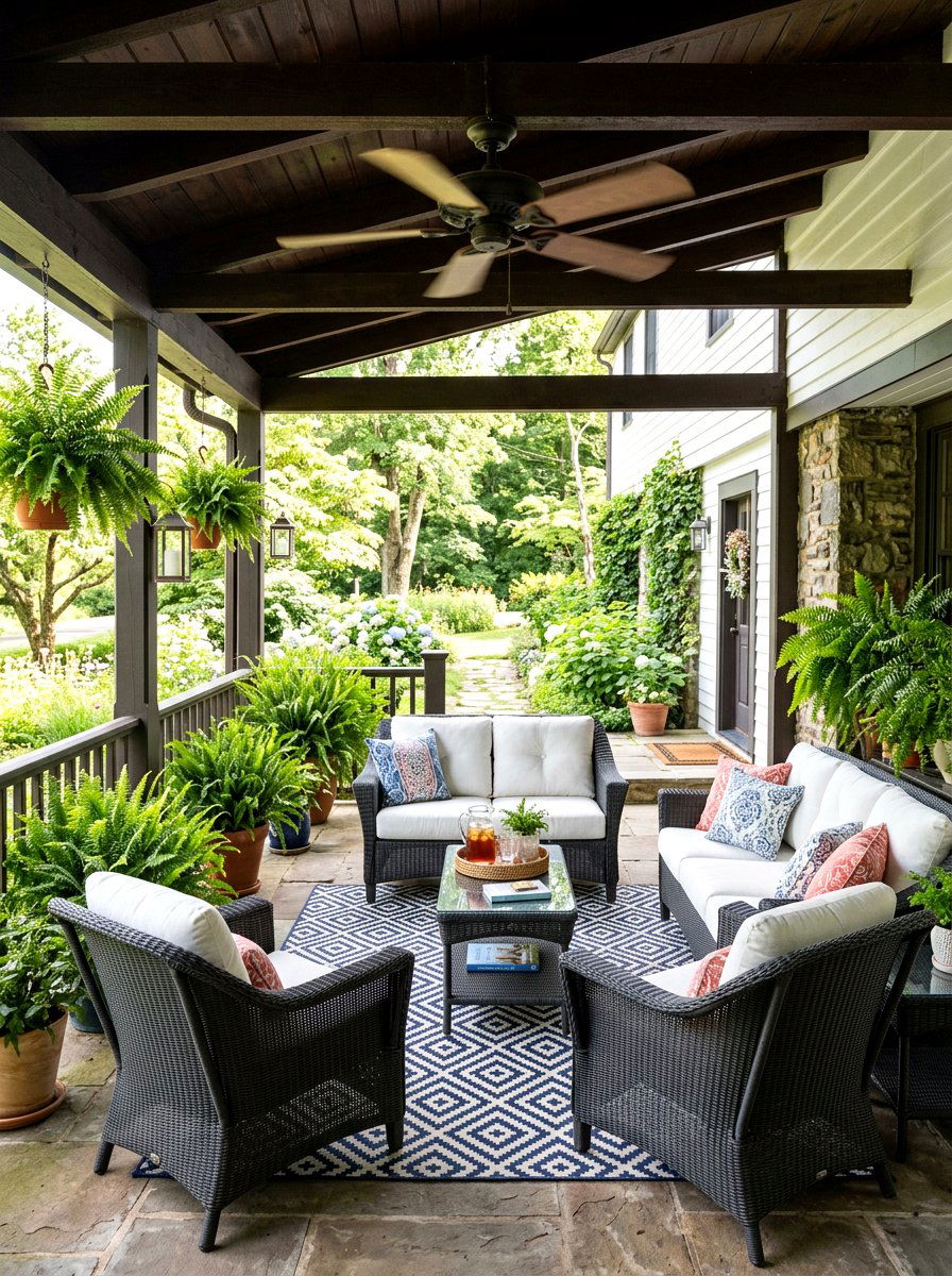 Traditional Wicker Veranda - 30 veranda lounge ideas