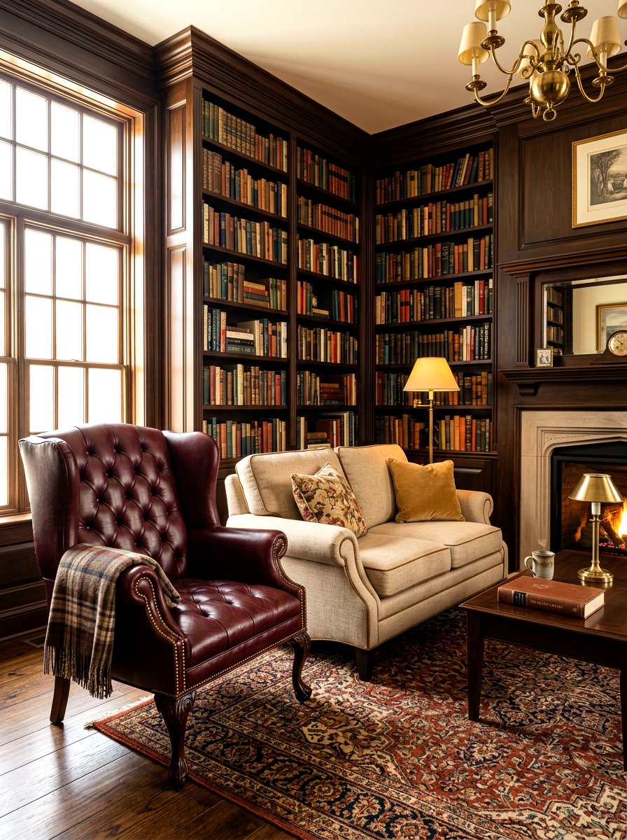 Traditional Wingback Chair and Loveseat Layout - 30 loveseat and chair layout ideas