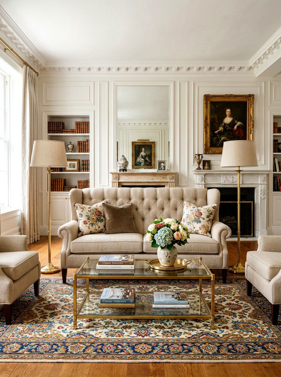 Traditional Wingback Sofa - 30 sofa styling ideas