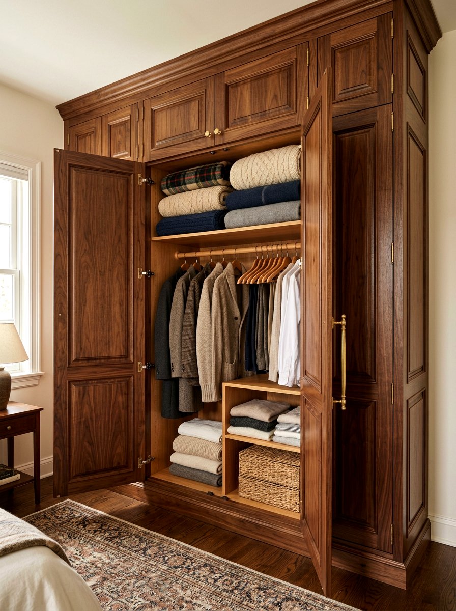 Traditional Wood Closet - 30 hallway linen closet ideas