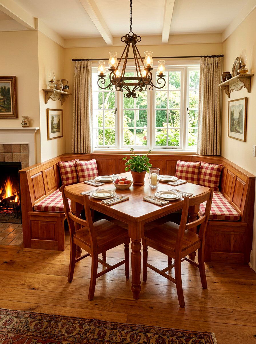 Traditional Wood Dining Nook - 30 small dining nook ideas