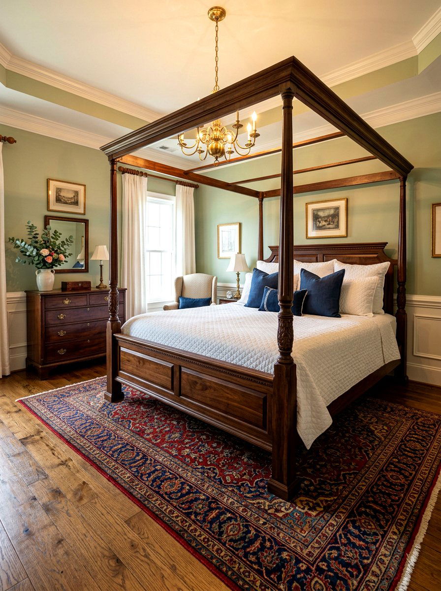 Traditional Wood Four Poster Bed - 30 canopy bed ideas