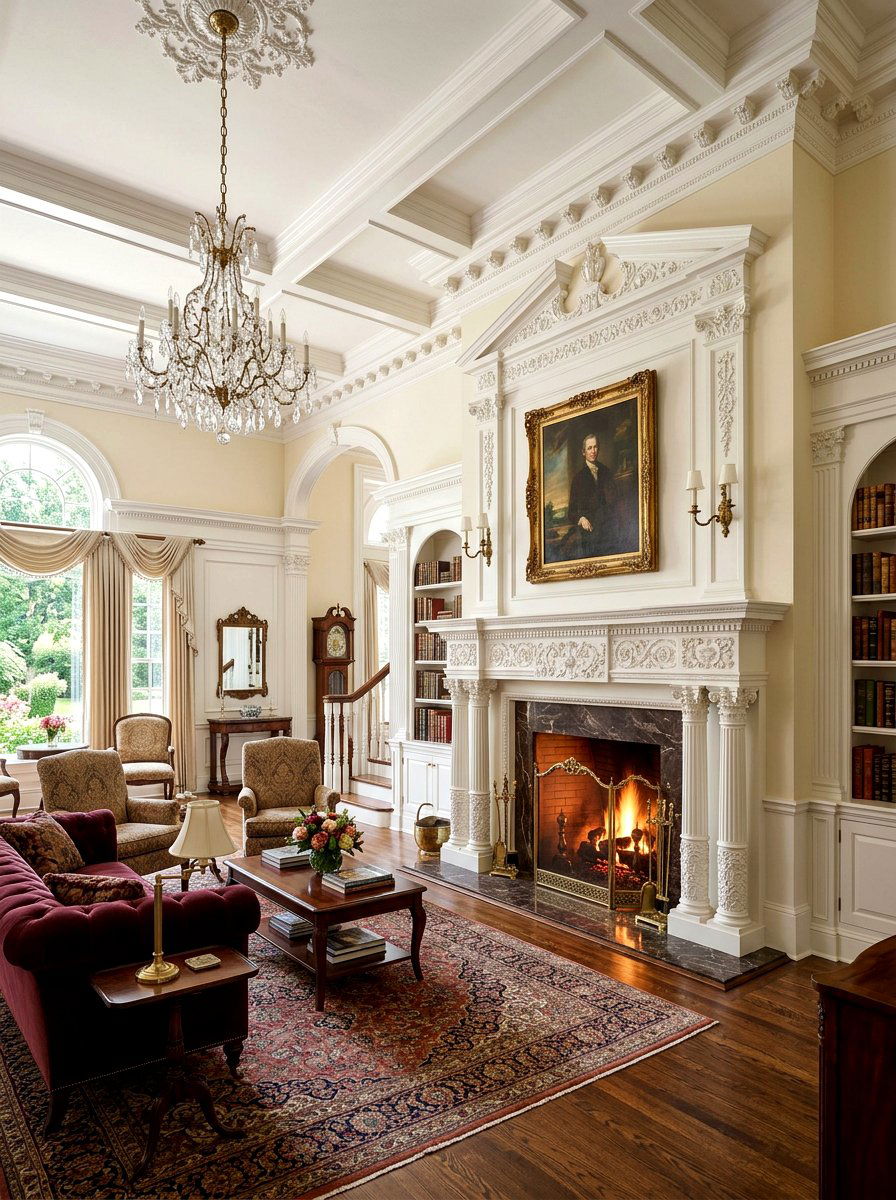 Traditional Wood Molding - 30 fireplace mantel ideas