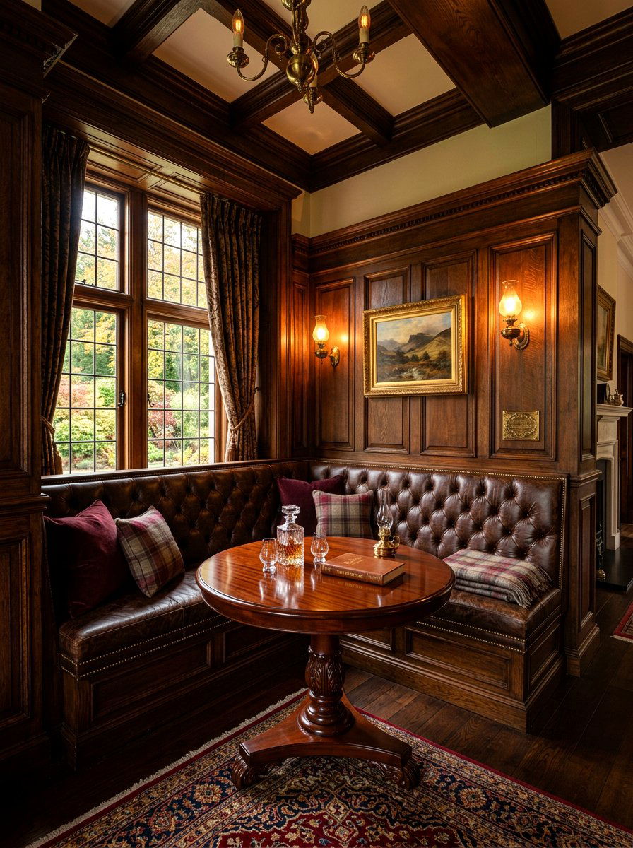 Traditional Wood Paneled Nook - 30 breakfast window nook ideas