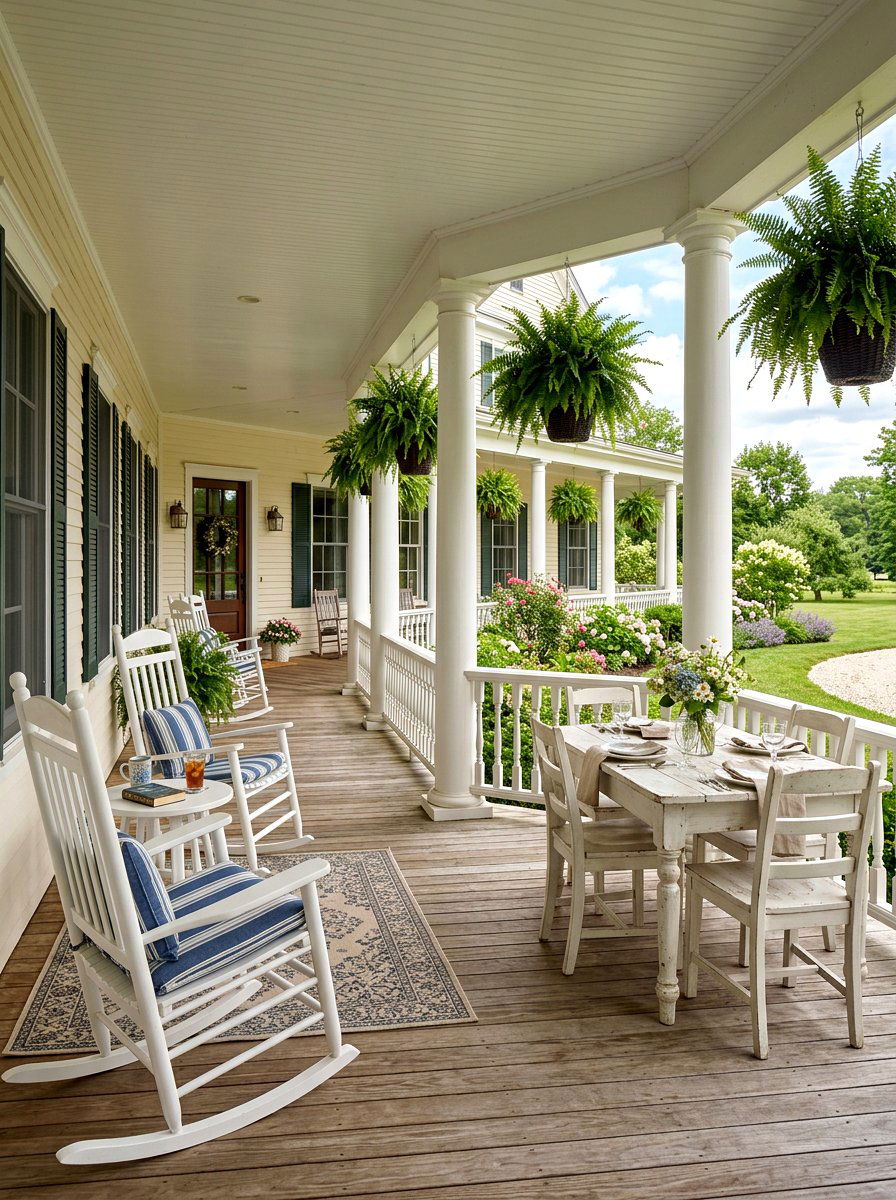 Traditional Wrap Around Porch - 30 viral front porch ideas