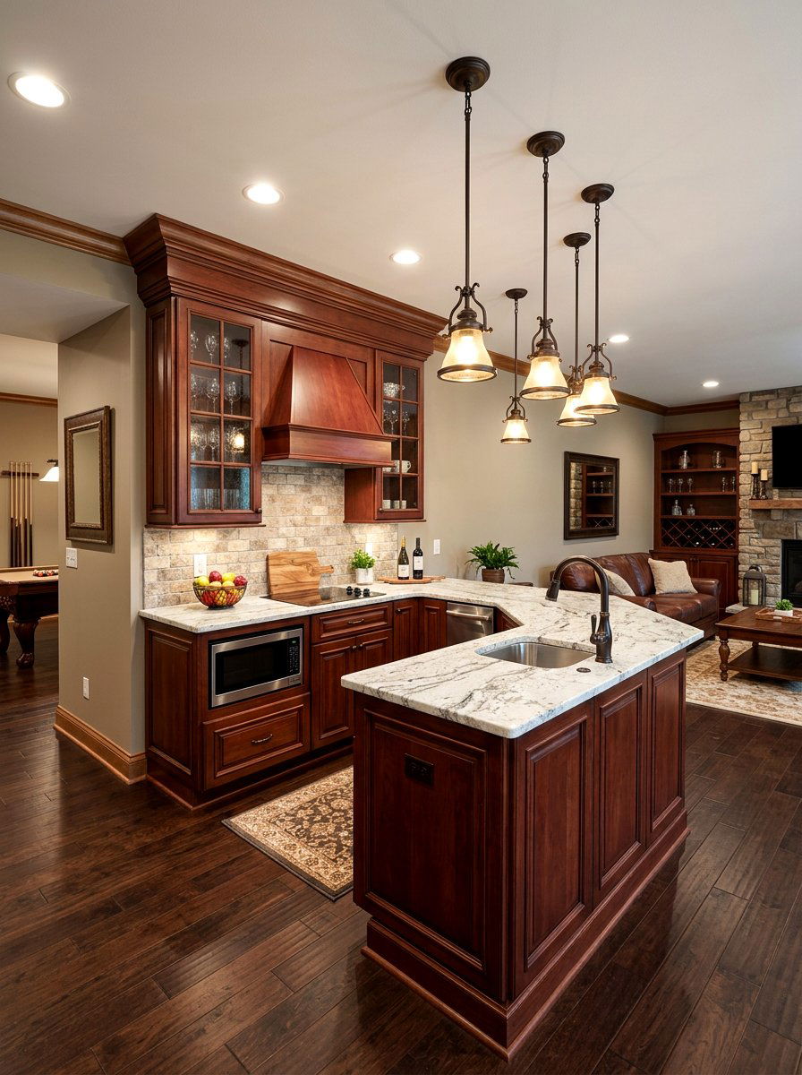 Traditional basement kitchenette - 30 basement kitchenette ideas