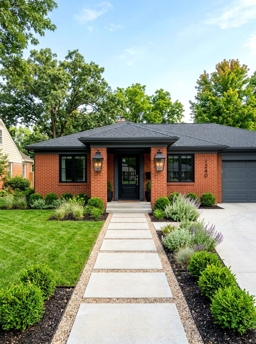 Traditional brick ranch update - 30 ranch house exterior ideas