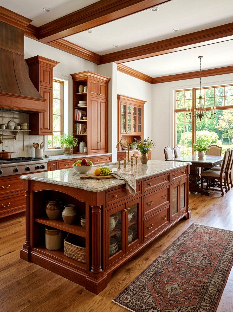 Traditional cherry dresser island - 30 antique dresser kitchen island ideas