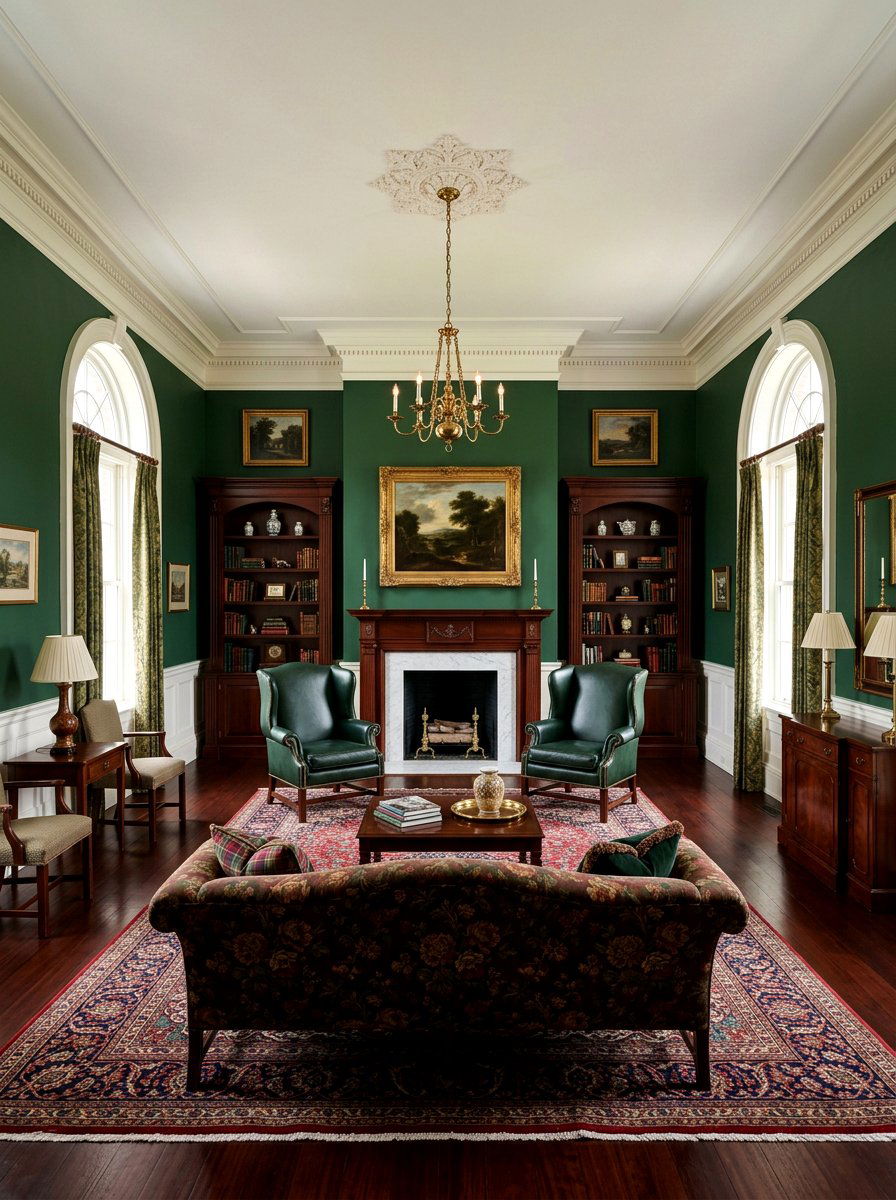 Traditional green living room - 30 green living room ideas