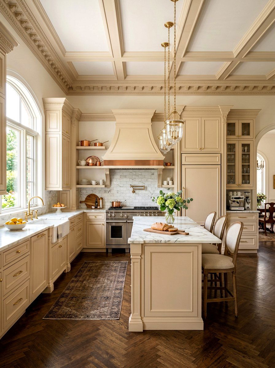 Traditional latte kitchen crown molding - 30 latte color kitchen ideas