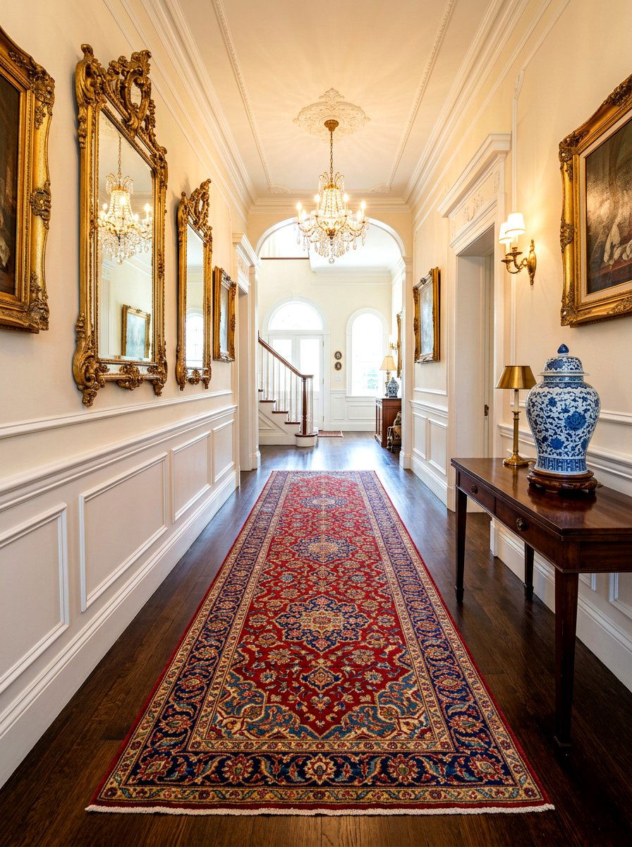 Traditional oriental runner - 30 narrow hallway runner ideas