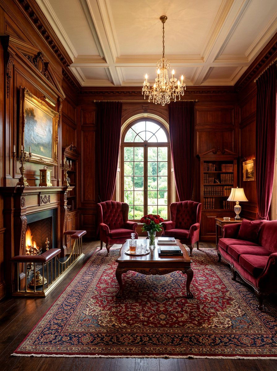 Traditional oxblood living room - 30 oxblood accent living room ideas