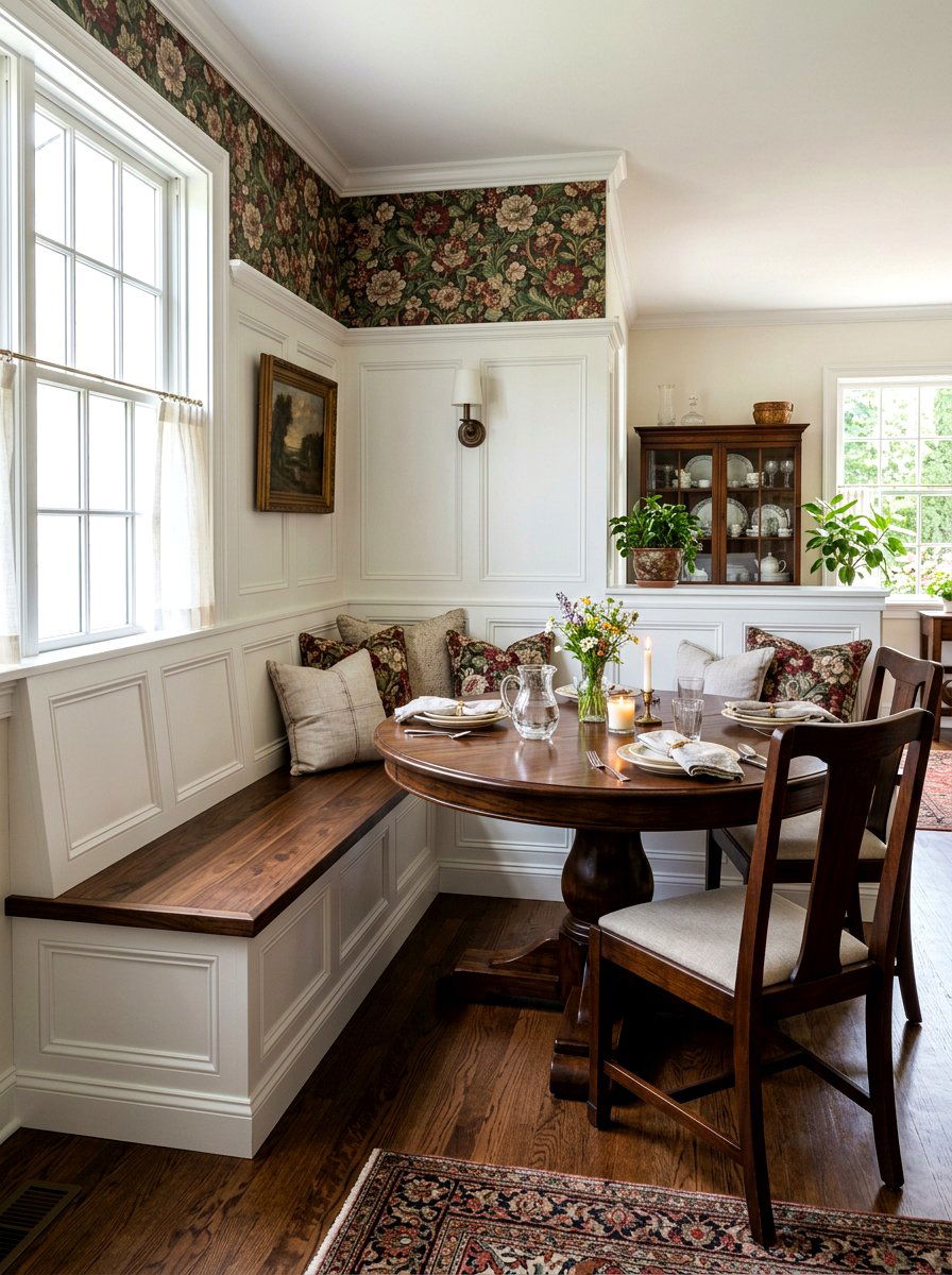 Traditional paneled dining bench - 30 built in dining bench ideas