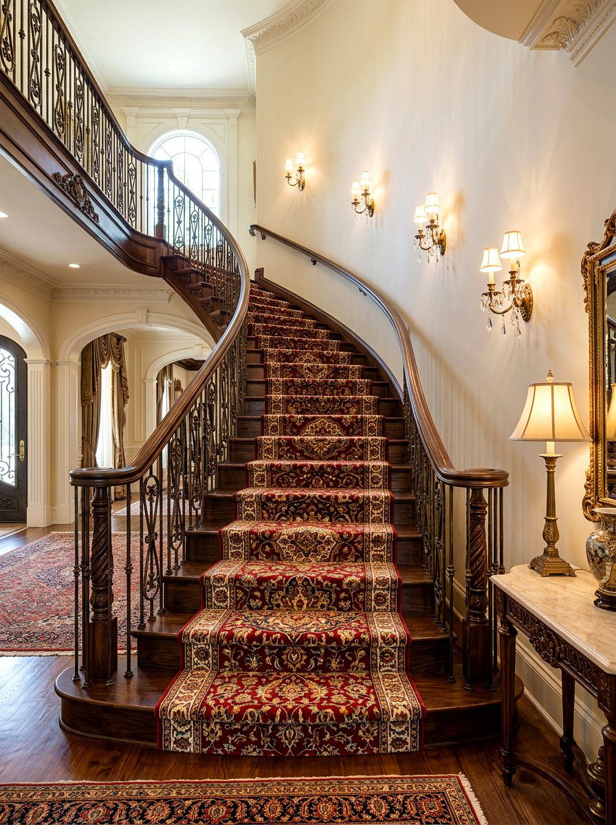 Traditional persian stair runner - 30 staircase runner ideas