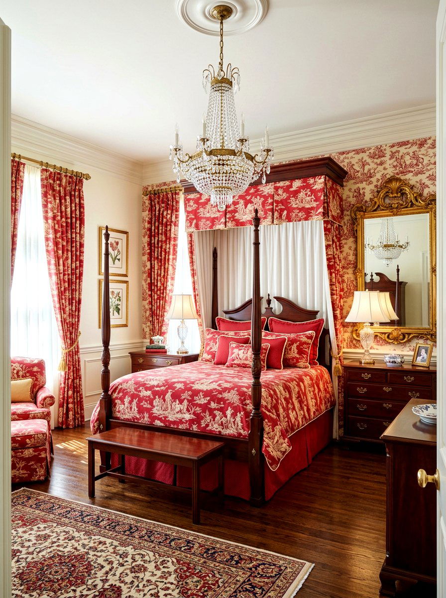 Traditional toile master bedroom - 30 toile bedroom ideas