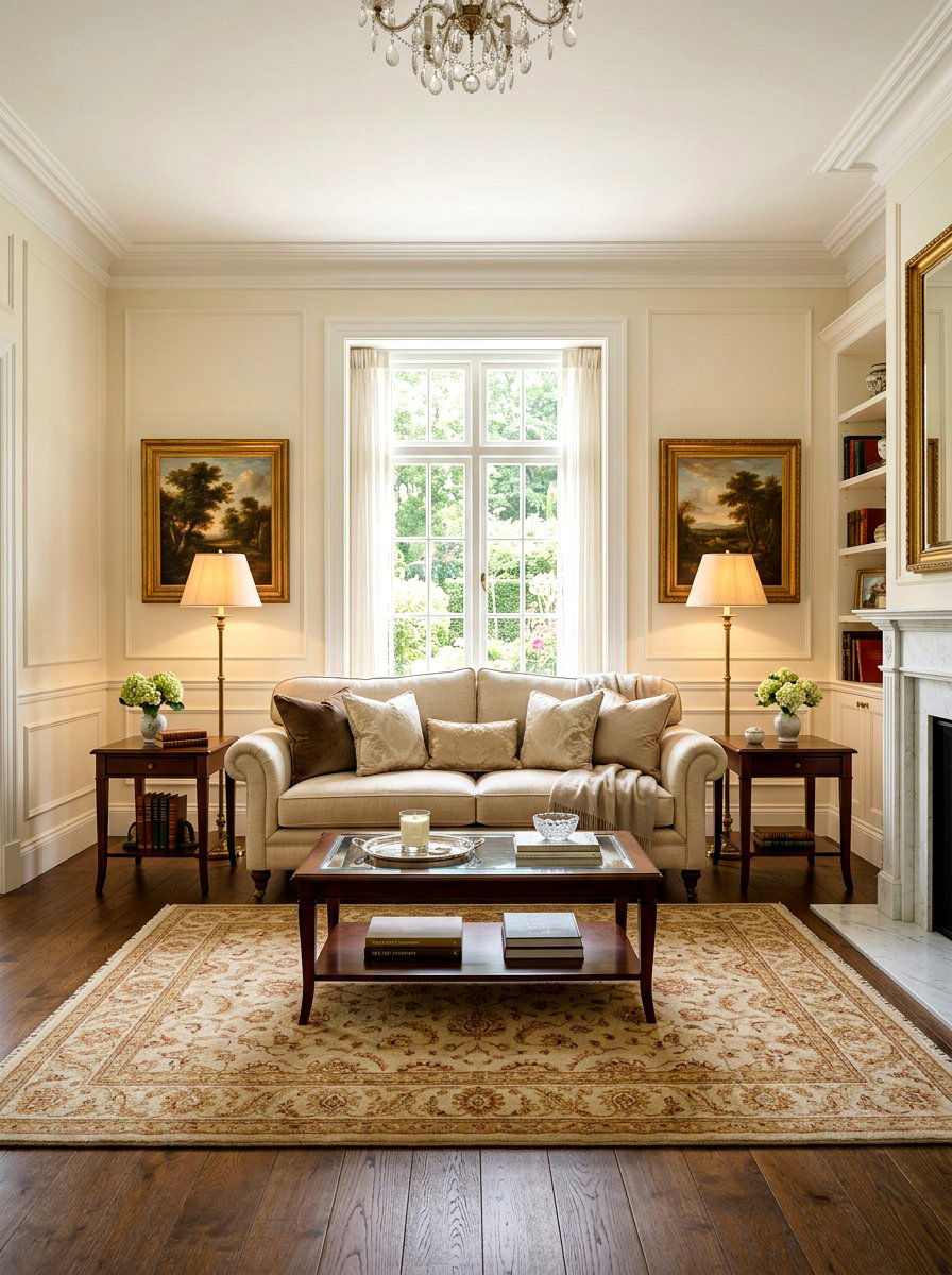 Traditional warm neutral living room - 30 warm neutral living room ideas
